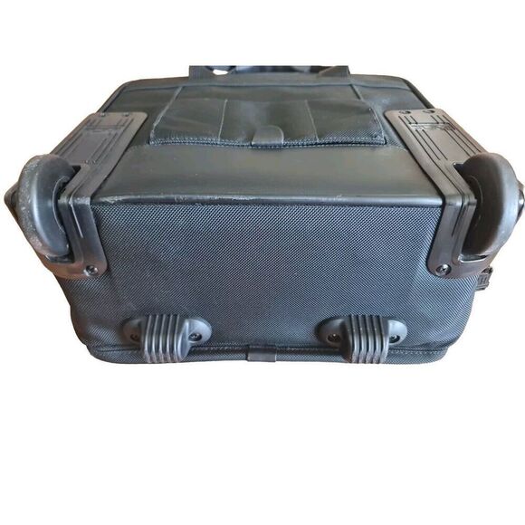 TUMI Alpha Rolling Laptop Briefcase Bag Ballistic Overnight Suitcase 2214D3 BLK - Picture 7 of 14
